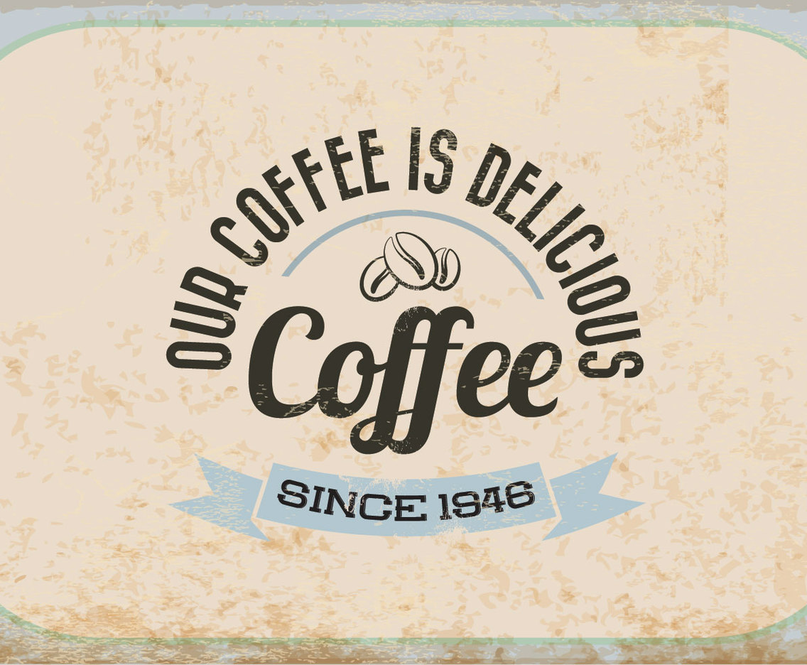 Vintage Delicious Coffee Vector