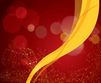 Red Background Vector Yellow Ribbon
