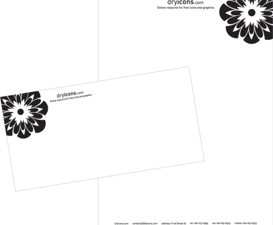 Stylish letterhead and envelope template