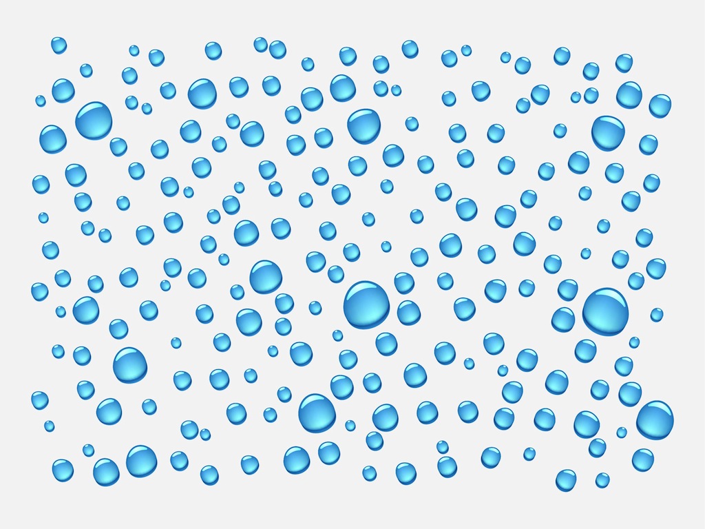 Shiny Water Drops Vector