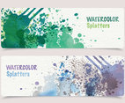 Watercolor Splatters Banners