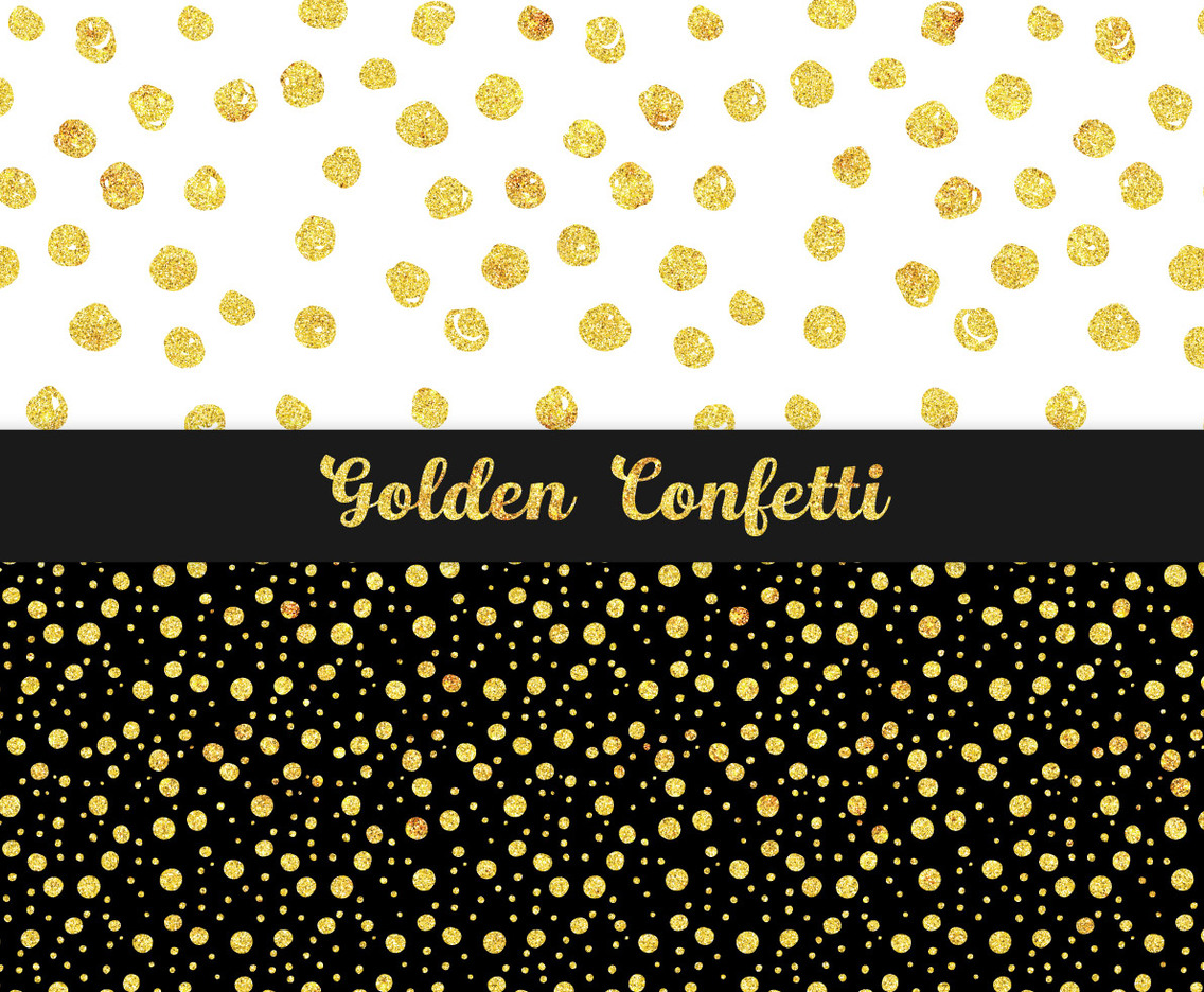 Golden Confetti Patterns