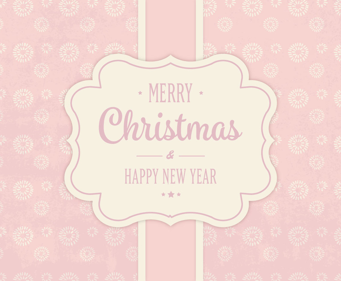 Cute Pink Christmas Card