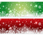 Red and Green Christmas Banners
