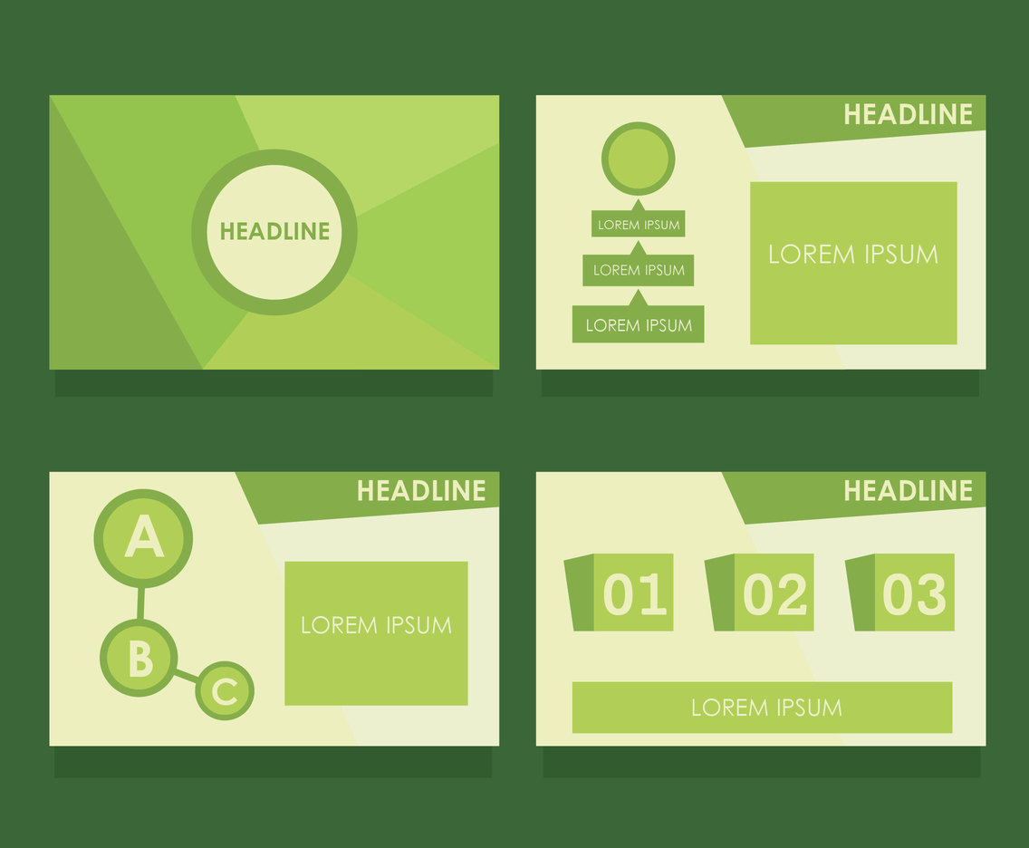 Green Powerpoint Template Vector