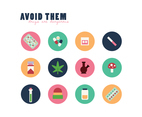 Colorful Set Of Drugs Related Icons