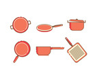 Red Pans Vector