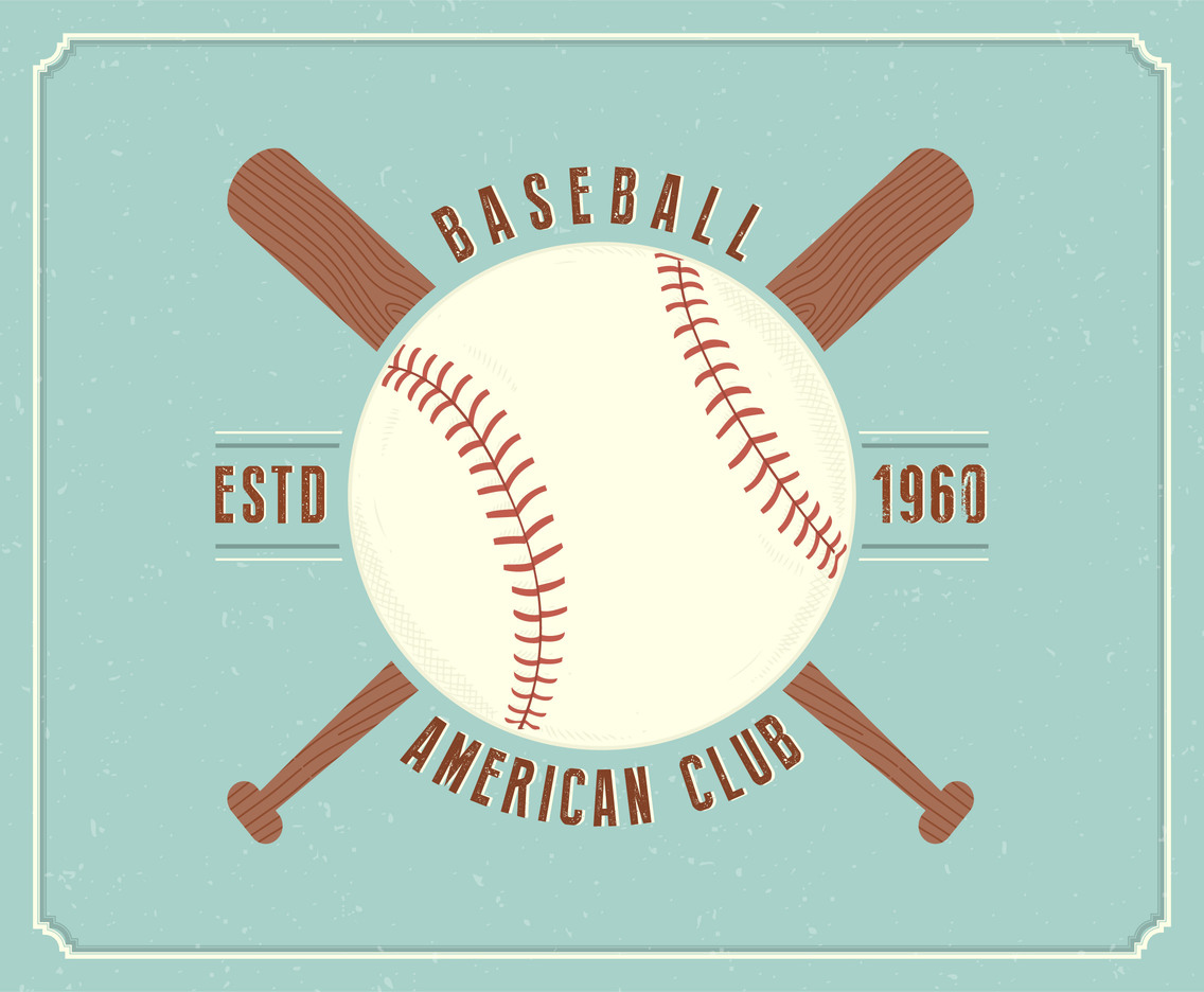 Vintage Baseball Vector Emblem