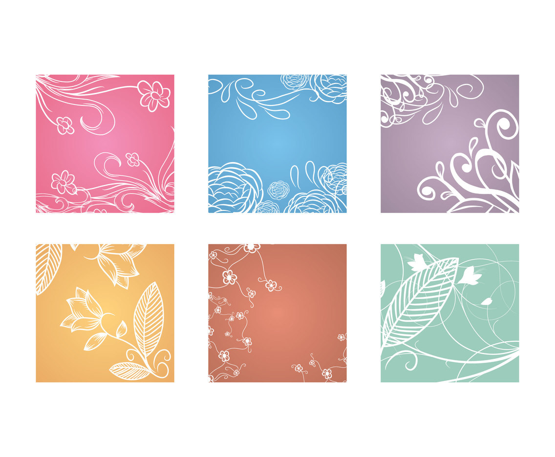 Lineart Floral Background Vector