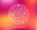 Line Yoga Vector Icons