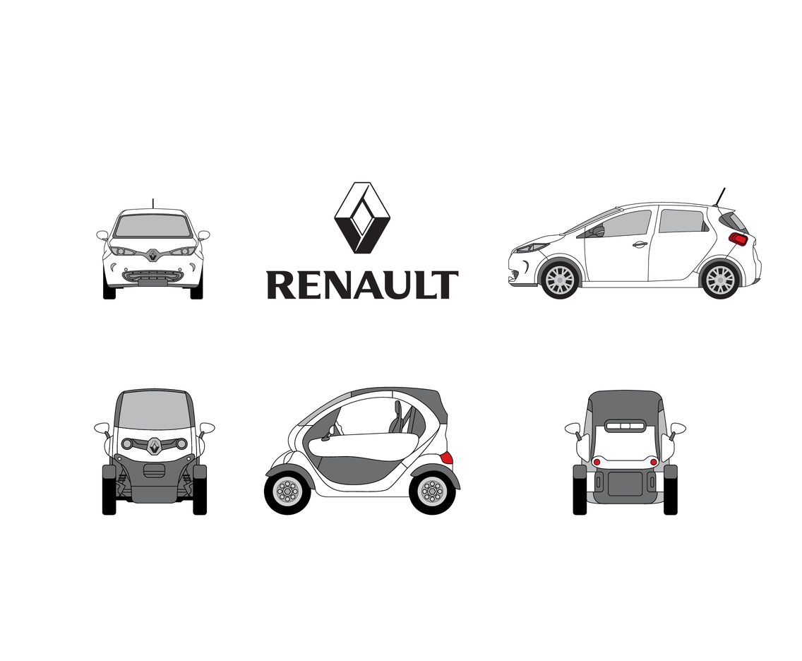 Outline Renault Car