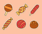 Hand Drawn Sweet Candy Collection Vector