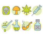 Hand Drawn Drugs Collection Vectors