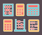Abacus And Calculator Collection Vector
