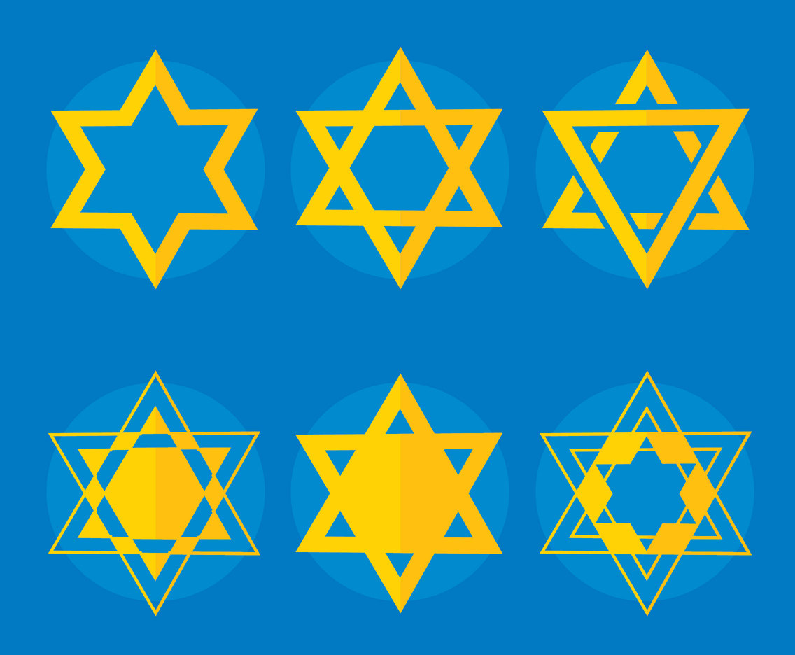 Jewish Star Collection Vector