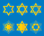 Jewish Star Collection Vector