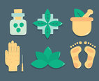 Hand And Feet Therapy Element Vector