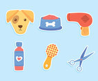 Great Dog Grooming Element Vector