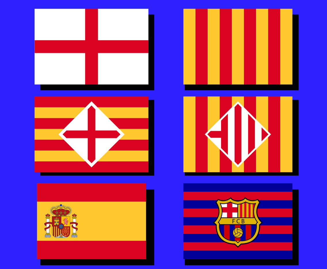 Barcelona Flag Vector