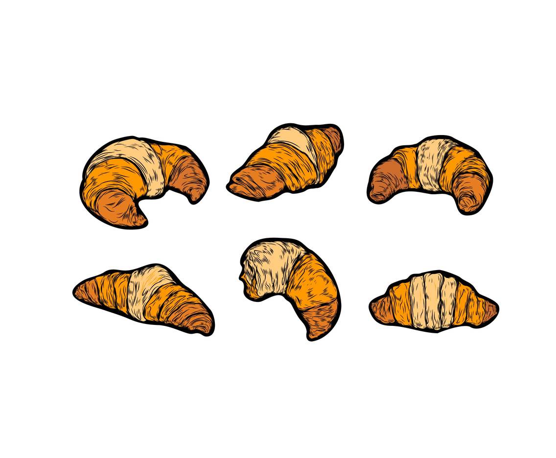 Isolated Croissant Vector