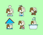 Dog Grooming and Care Vector