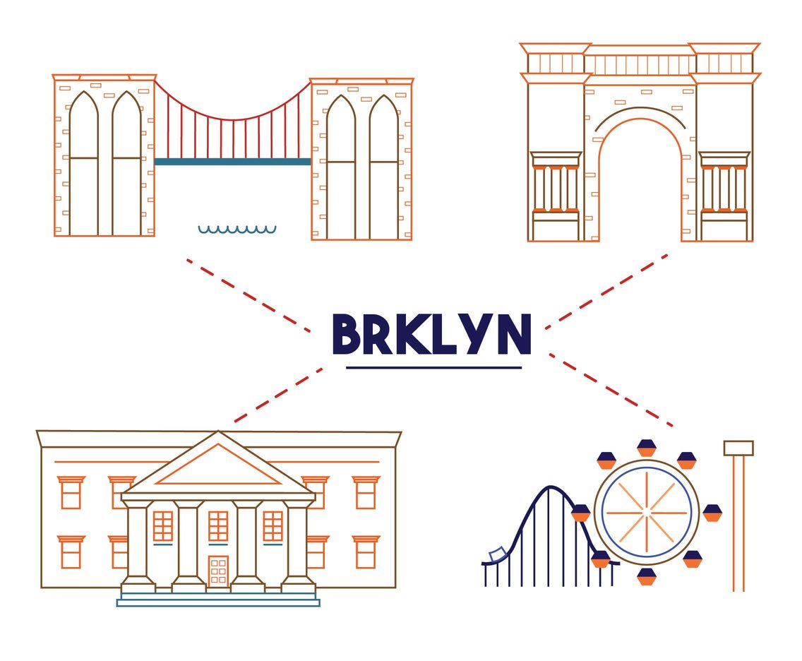 Brooklyn Iconic Building Vector Pack