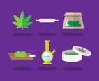 Cannabis Elements Illustration Vector