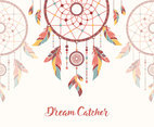 Ethnic Hippie Dreamcatcher Background Vector 