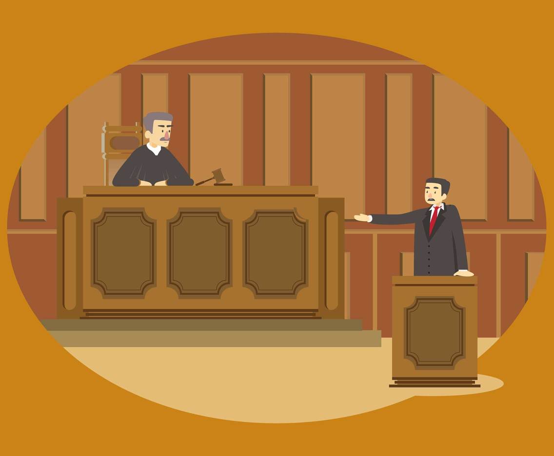 Courtroom Illustration Vector 