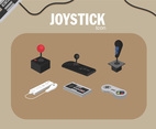 Joystick Icon Vector Brown Background