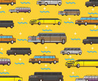Limousine Vector Pattern Yellow Background