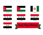 Iraq Flag History Vector