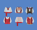 Ukrainian Traditional Clothes Vector