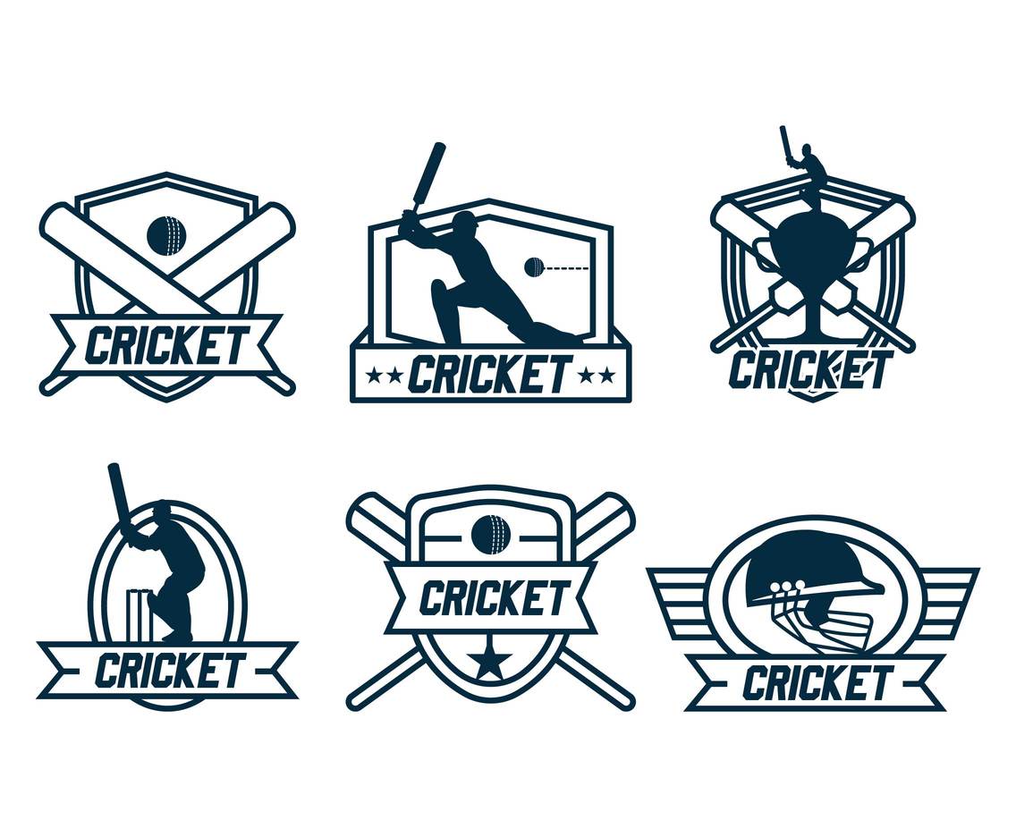 Cricket vector set