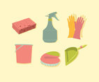 Spring Cleaning Tools Vector