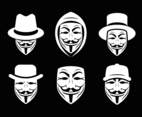 Anonymous Mask With Hat Vector