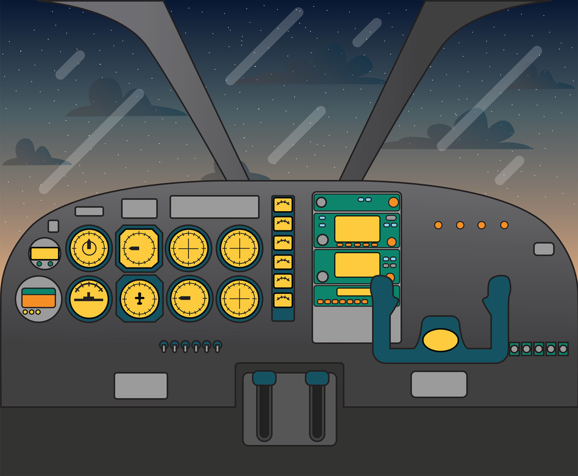 Airplane Cockpit Vector