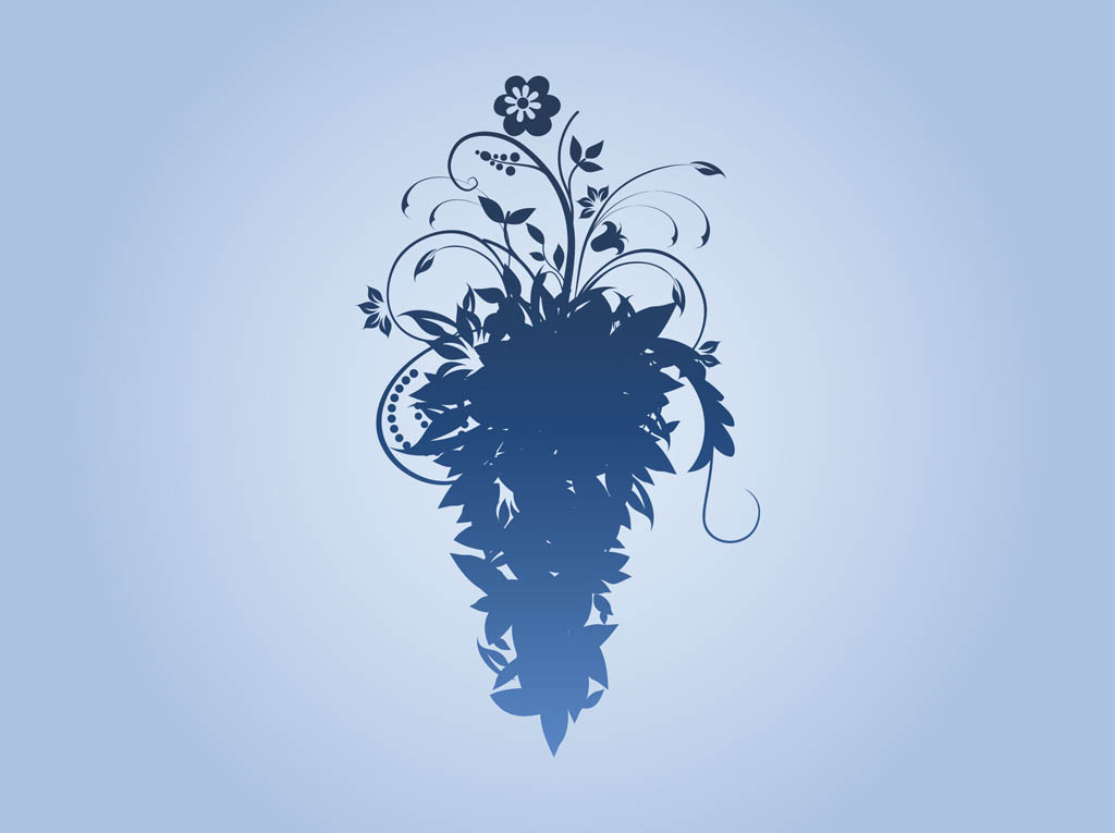 Vector Floral Silhouette
