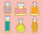 Fragrance Collection On Pink Vector