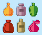 Colored Fragrance Icons Vector