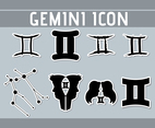 Flat Gemini Sticker 