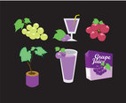 Grapes and Drink Vector