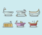 Bathtub Vector in Thick Line
