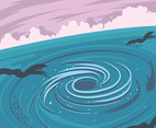 Ocean Whirlpool Vector