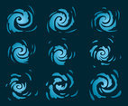 Blue Whirlpool Collection Vector