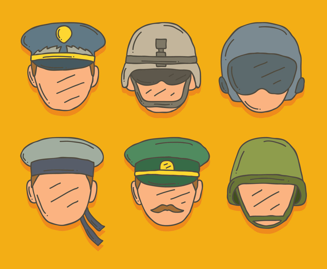 Hand Drawn Trooper Collection Vector