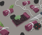 Blackberry Fruit Roll-Ups Vector