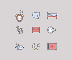 Outlined Icons About Rest And Sleeping