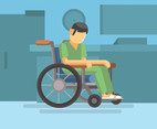 Hospital Wheelchair Vector