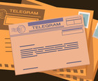 Telegram Letter Vector